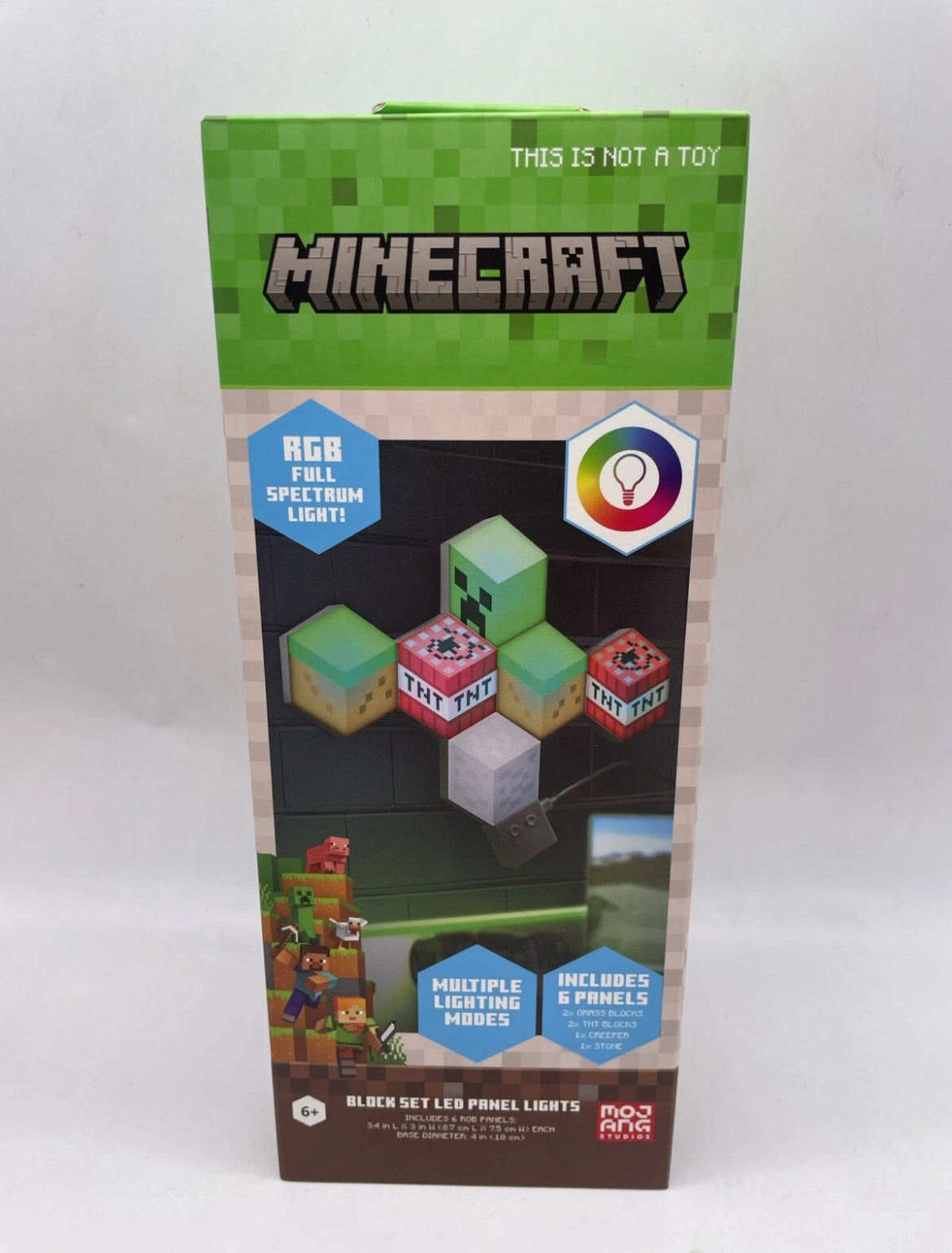 Minecraft MOB and Blocks LED RGBPanel Set of 6 Novelty Wall Lights