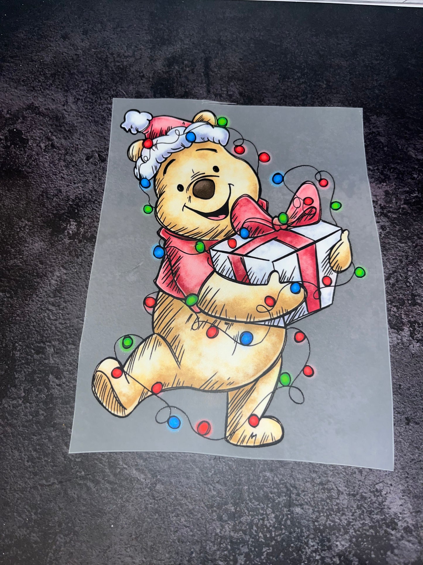 Winnie the Pooh Christmas custom made shirt top- all sizes available