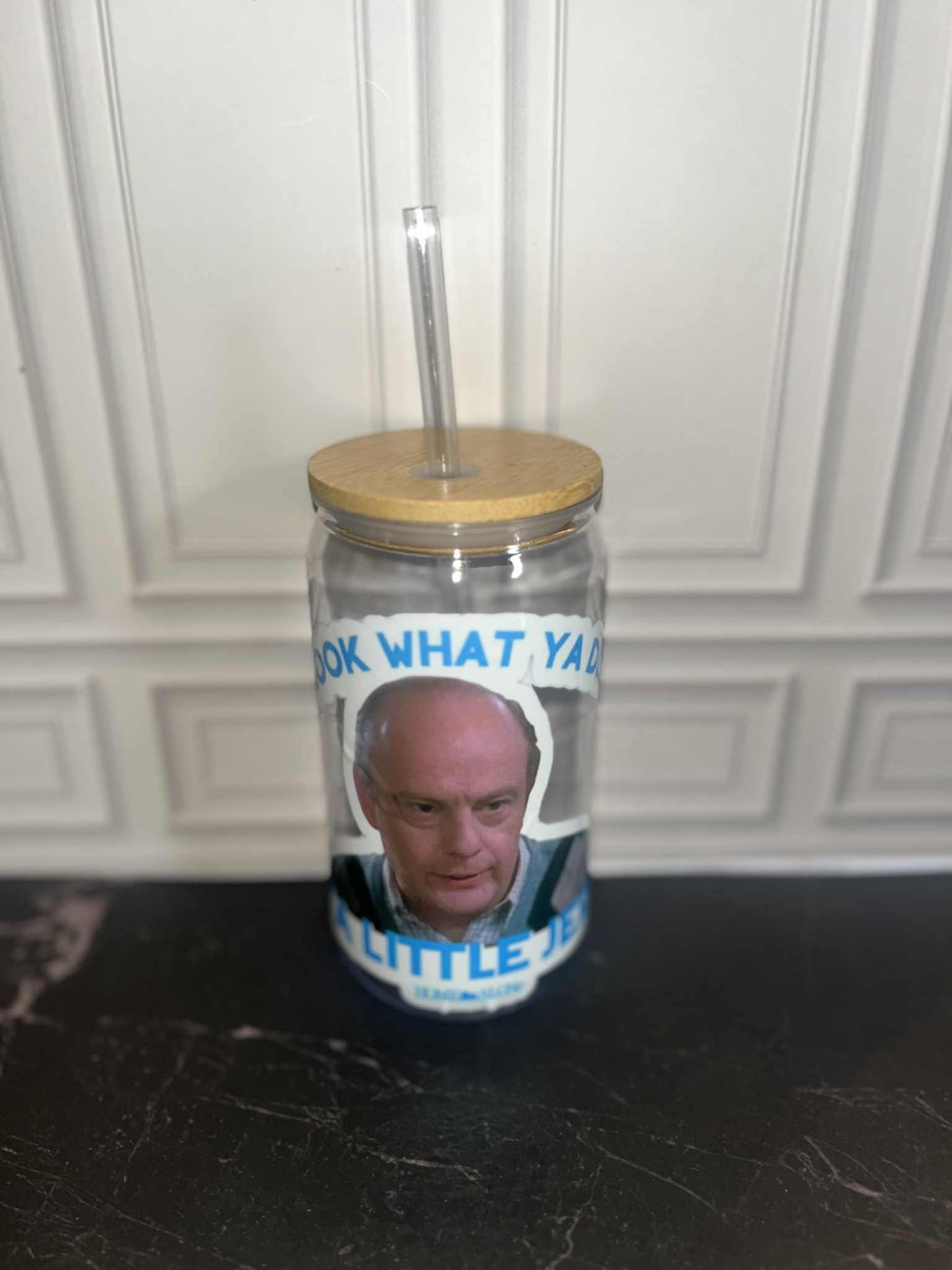 Custom plastic 16oz cup Tumbler with straw Home Alone Little Jerk