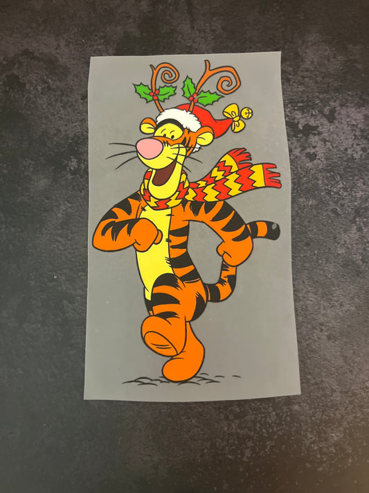 Custom made Christmas Tigger reindeer shirt