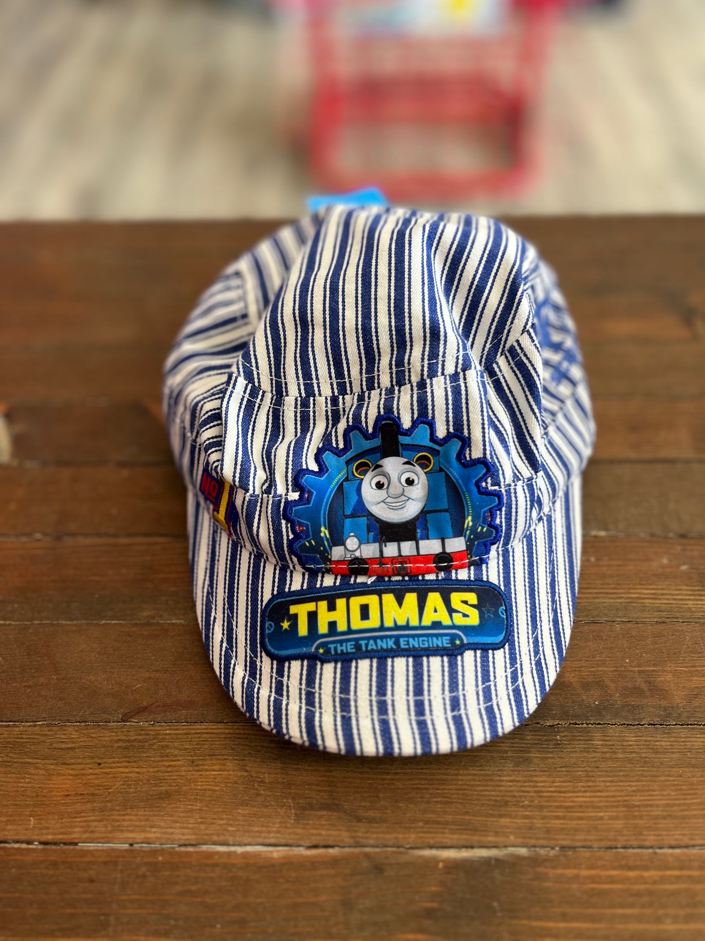 Thomas The Tank Kid’s Hat Cap Youth Engine Baseball Blue White Denim Striped