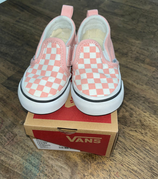 Vans Pink Checkered Slip On Shoe 6