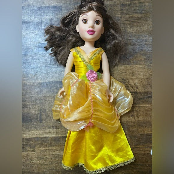 Disney Princess & Me Beauty and the Beast Belle 18in Doll With Yellow Dress