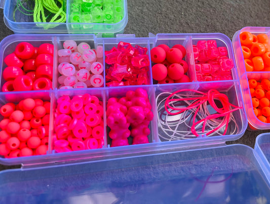 Handmade DIY Bead Box Pink