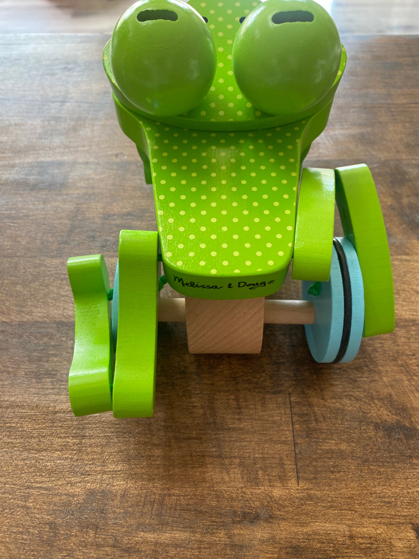 First Play Frolicking Frog Wooden Pull Toy