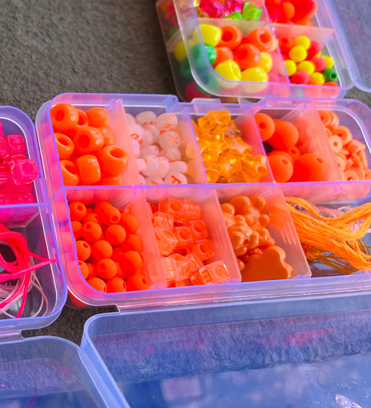 Handmade DIY Bead Box Orange