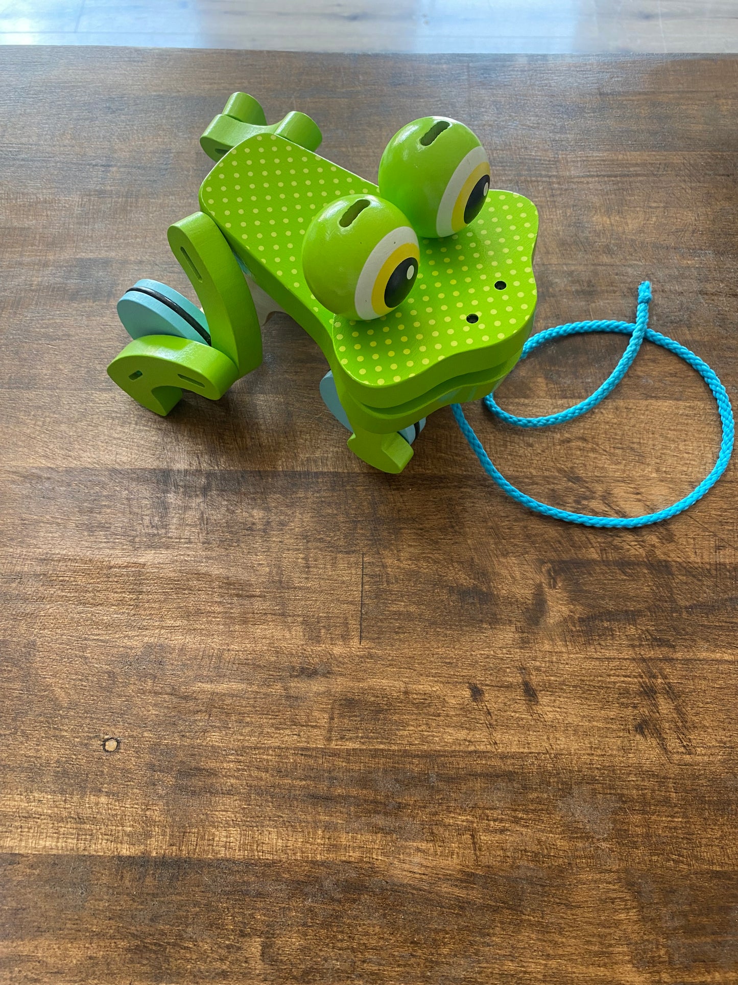 First Play Frolicking Frog Wooden Pull Toy