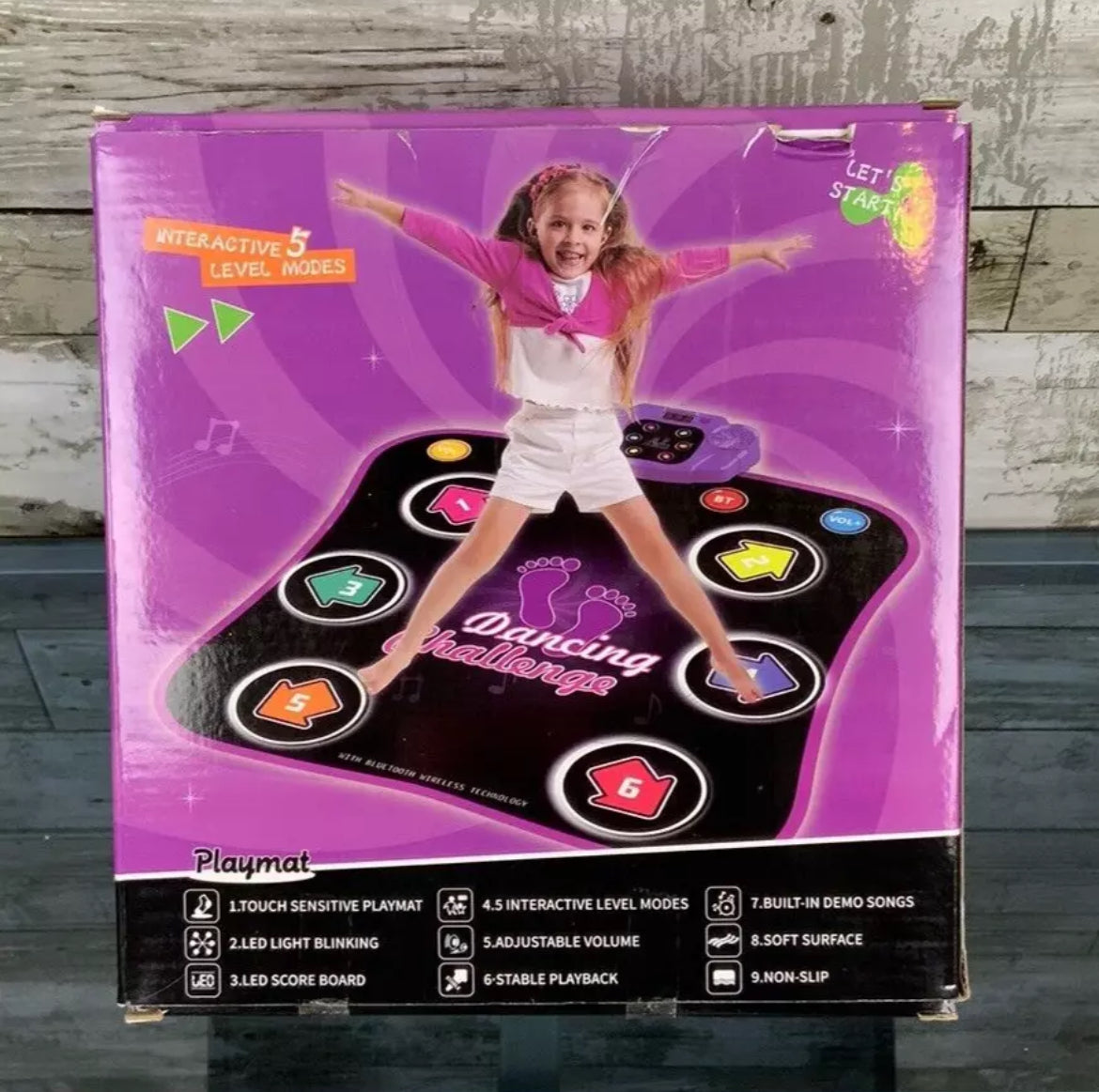 Dance Mat Dancing Challenge 5 Level Modes LED Lights for Kids