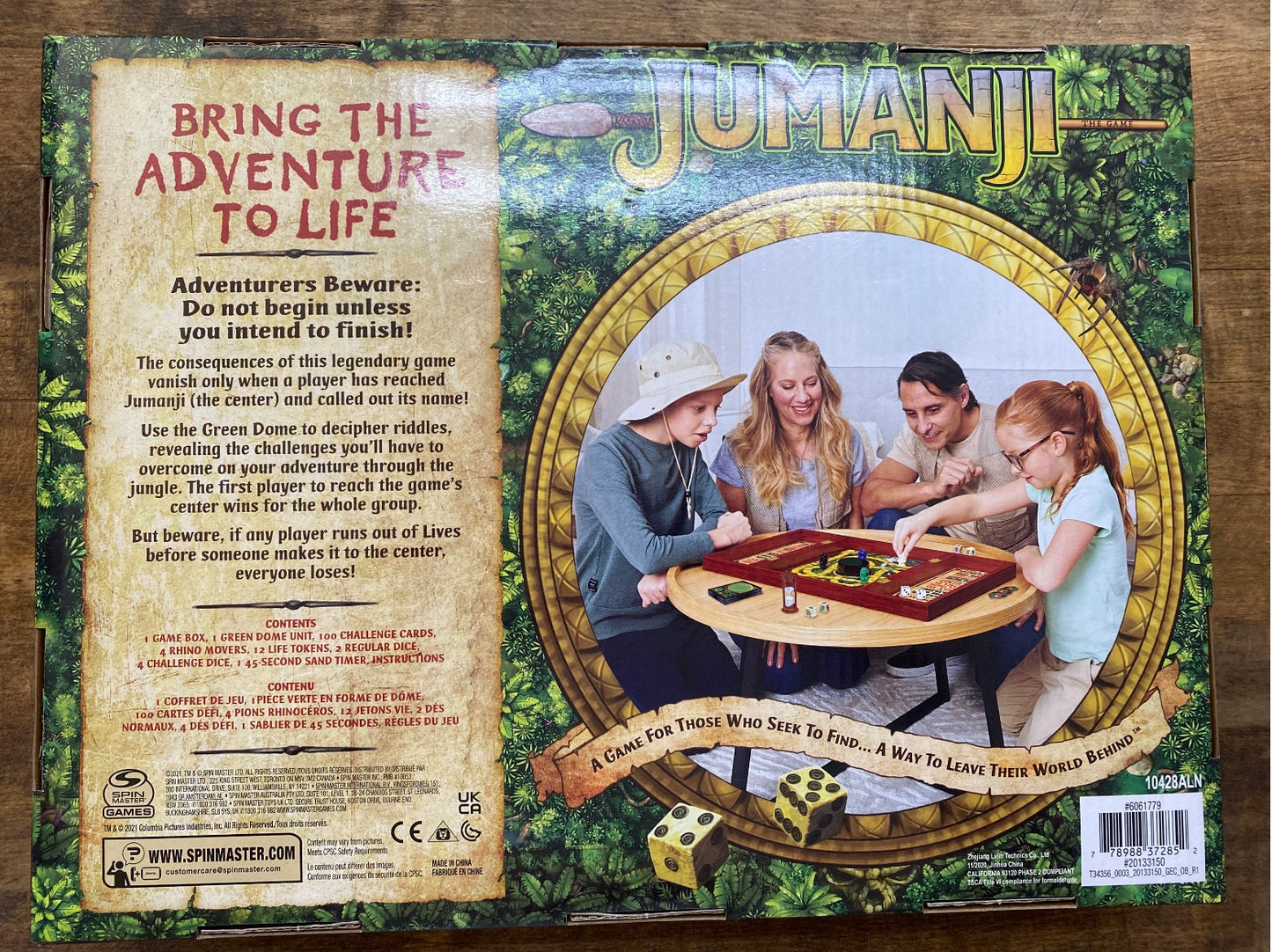 Jumanji The Game, The Classic Scary Adventure Family Board Game