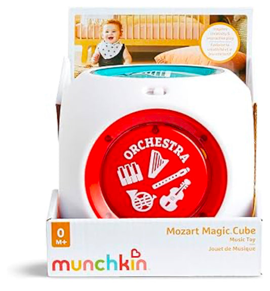 Munchkin Mozart Magic Cube Music Toy for Baby and Toddler - Includes 5 Instrument Sounds, 8 Mozart Songs and Lights