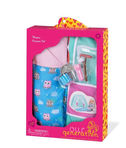 Our Generation Camping Accessory Set for 18" Dolls - Happy Camper