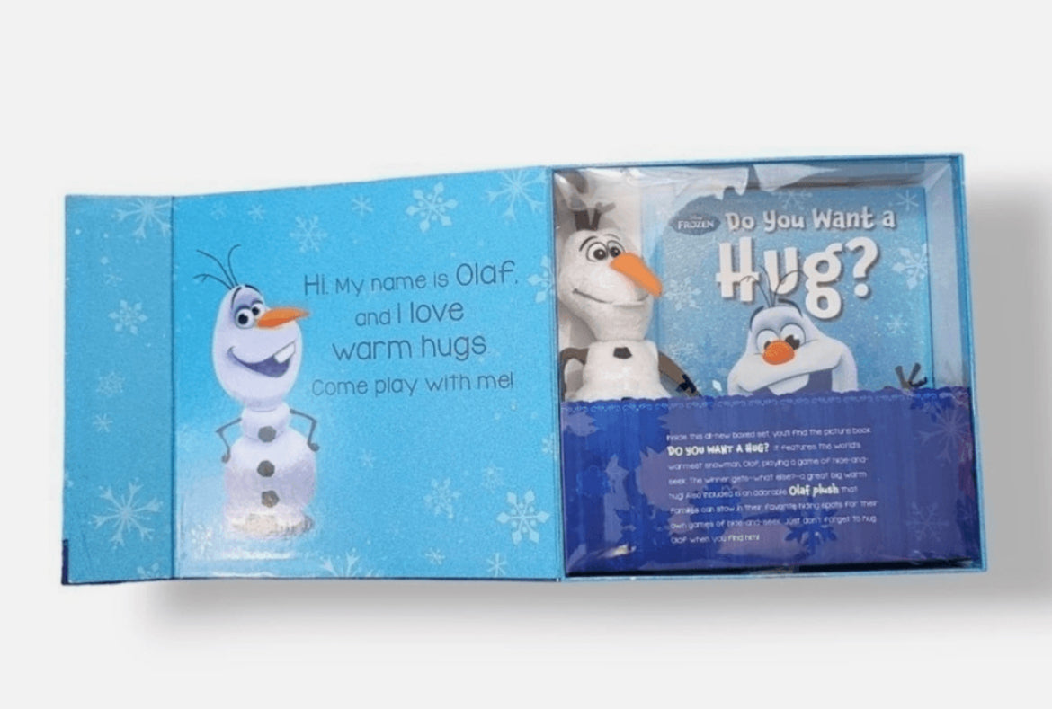 NEW Disney Frozen Hide-and-Hug Olaf: A Fun Family Experience! Book & Plush Olaf