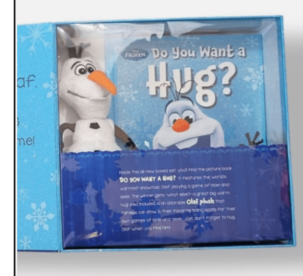 NEW Disney Frozen Hide-and-Hug Olaf: A Fun Family Experience! Book & Plush Olaf