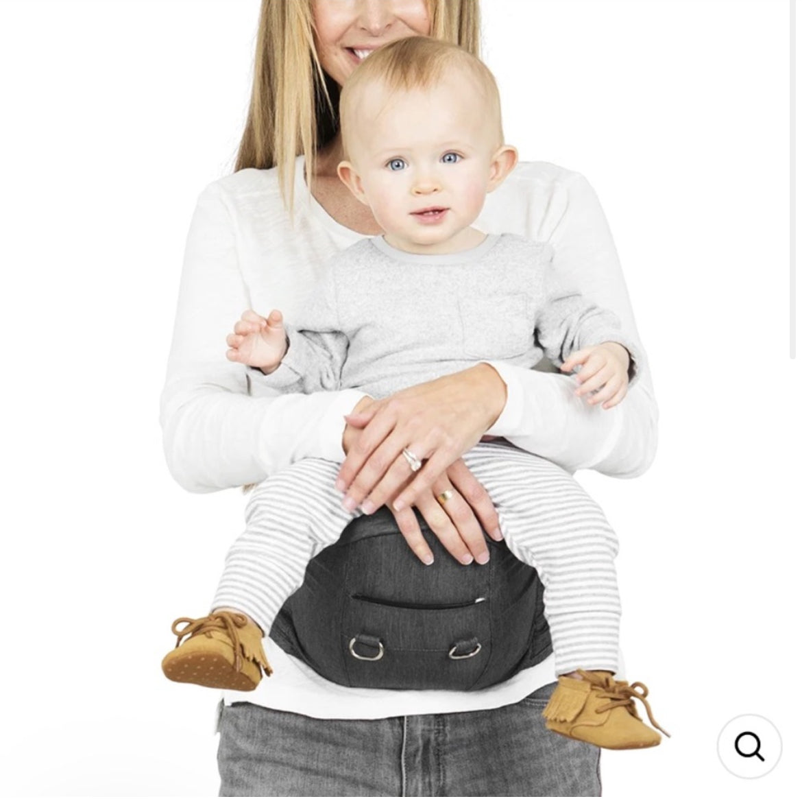 Moby Wrap 2-in-1 Baby Carrier + Hip Seat, Heathered Grey