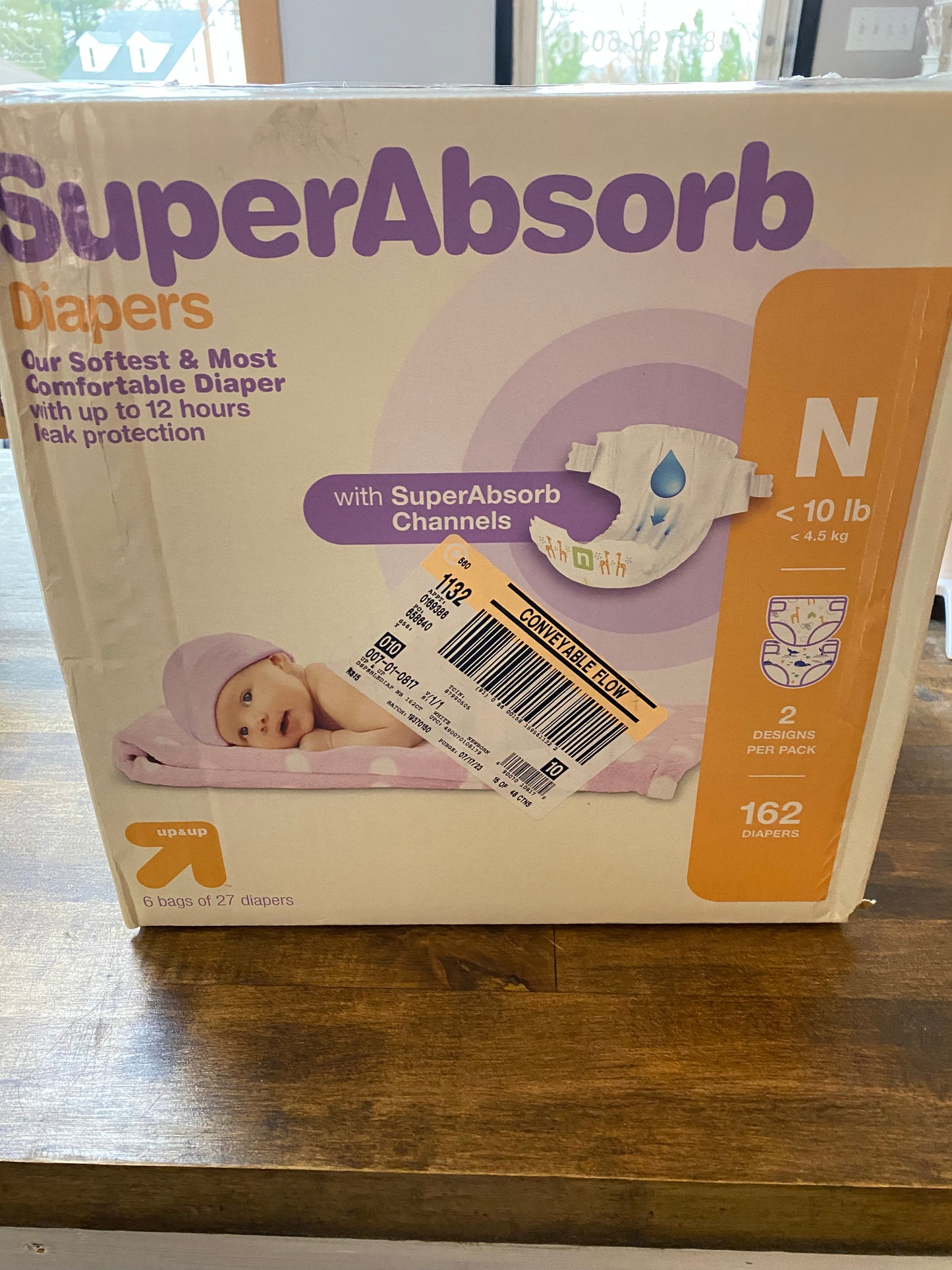 Brand new box of diapers Newborn