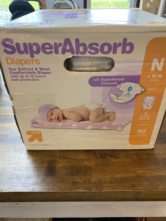 Brand new box of diapers Newborn