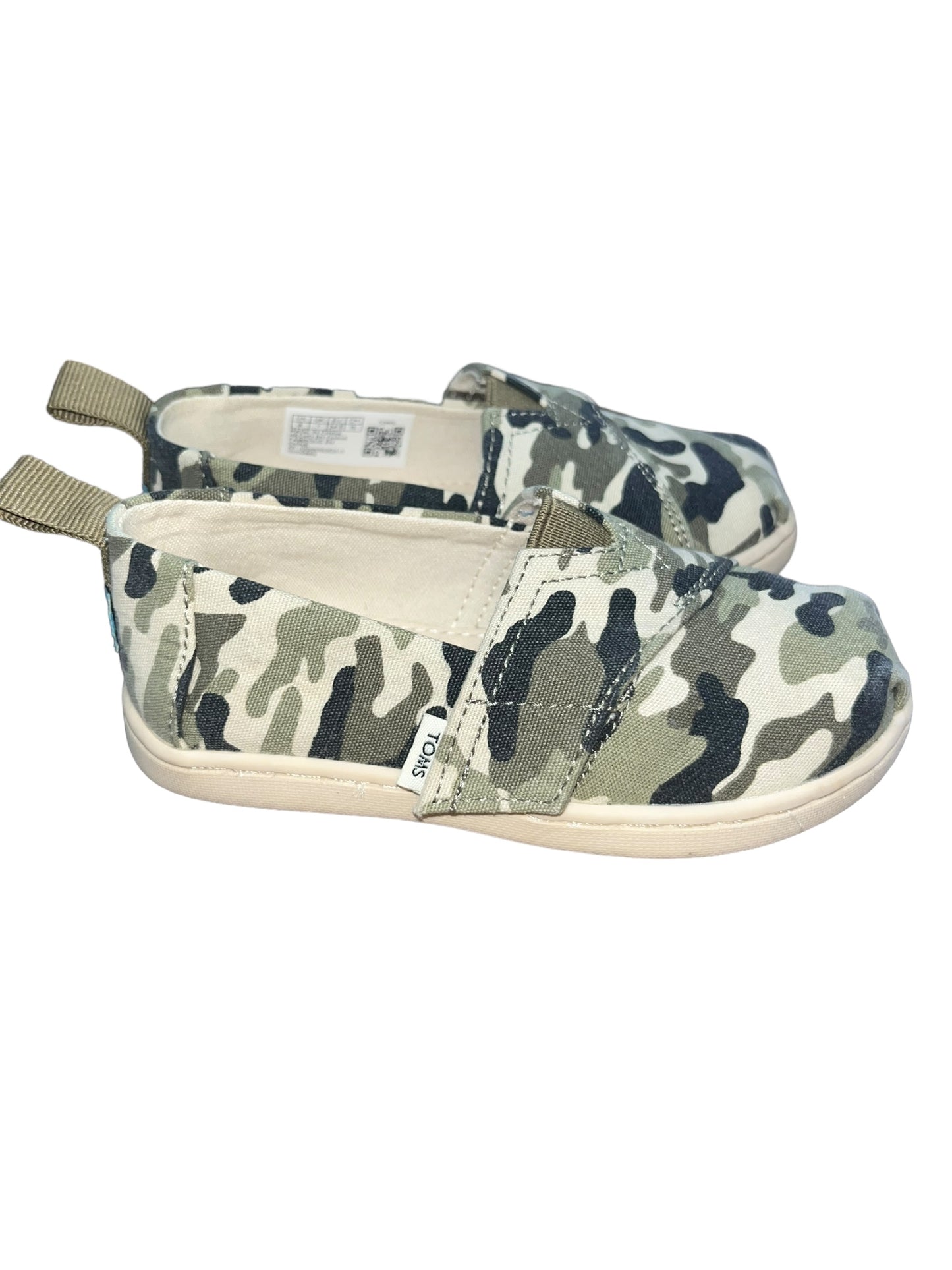 Toms Alpargata Olive Camouflage Print Shoes Size 8