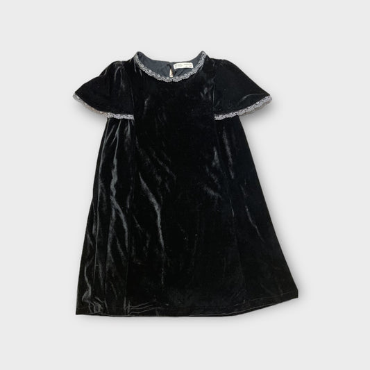 Zara Black Velvet Dress Sz 11/12